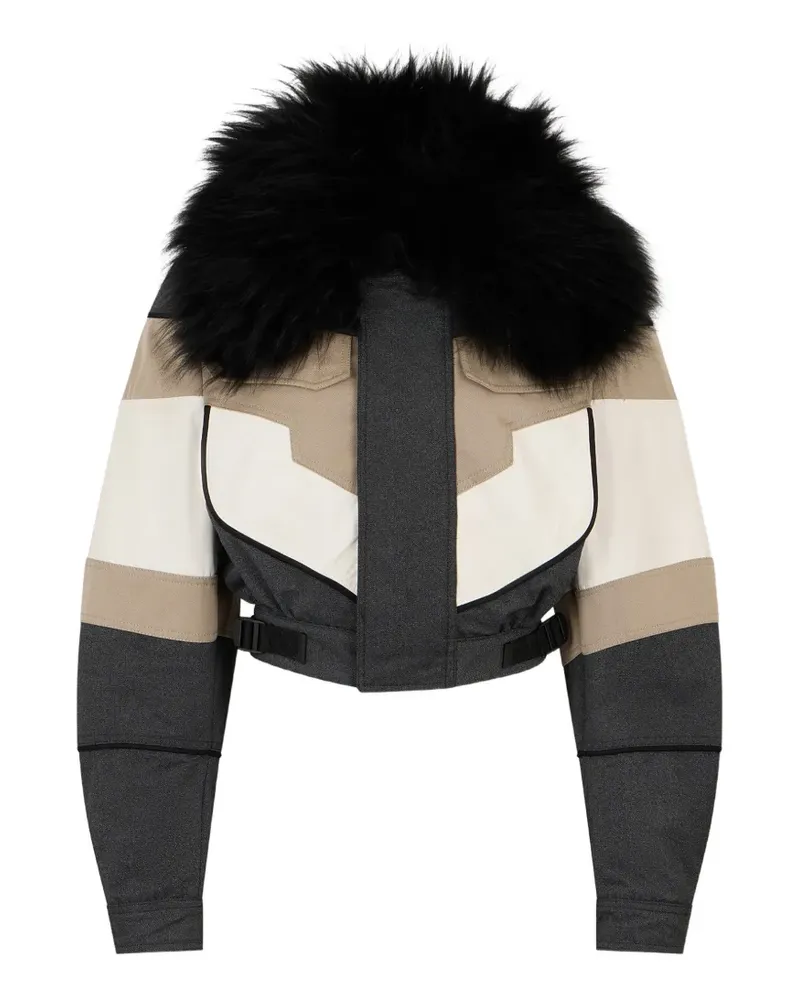 Dsquared2 Skijacke in Colour-Block-Optik - Grau Grau