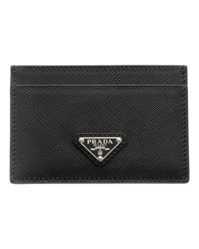 Prada Kartenetui aus Saffiano-Leder - Schwarz Schwarz
