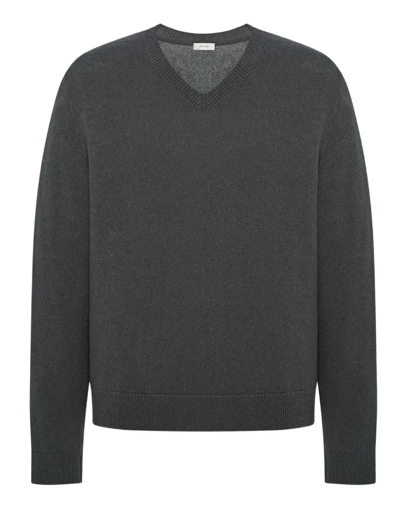 The Row Gerippter Pullover mit V-Ausschnitt - Grau Grau