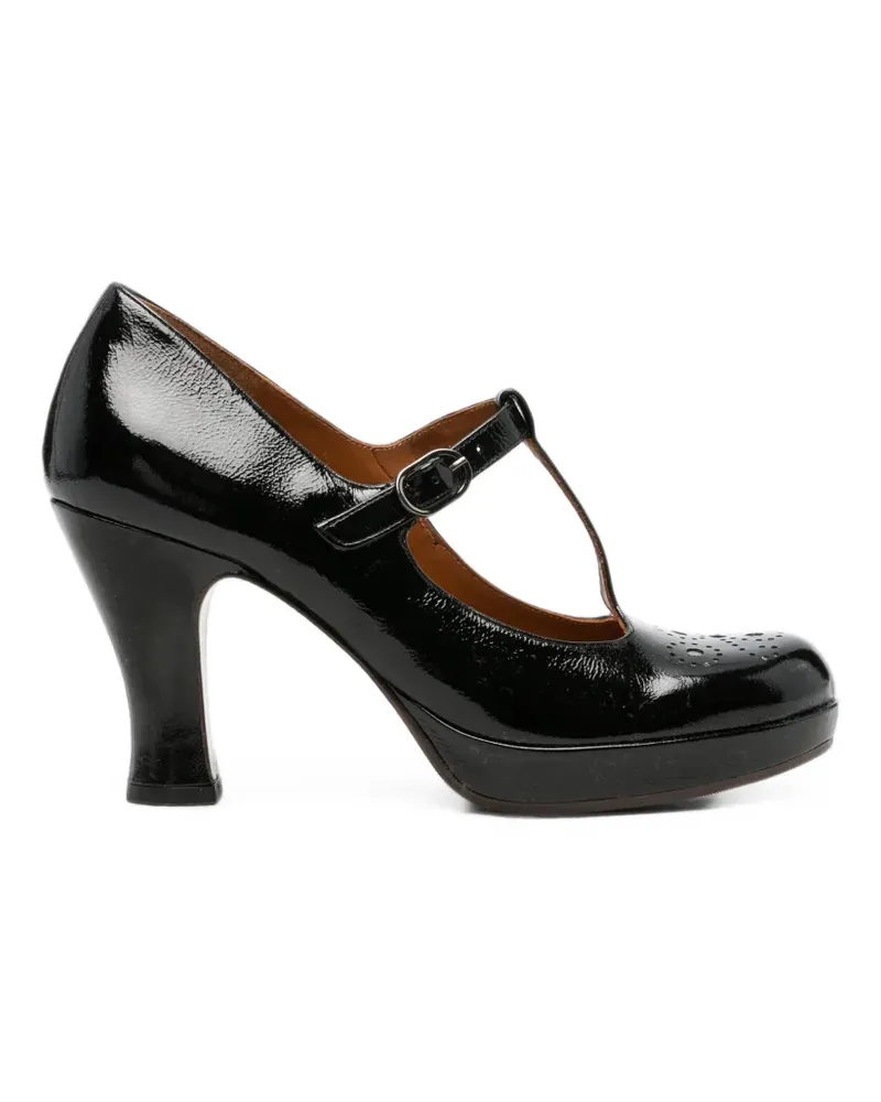 Chie Mihara Kokeshi Pumps mit T-Riemen - Schwarz Schwarz
