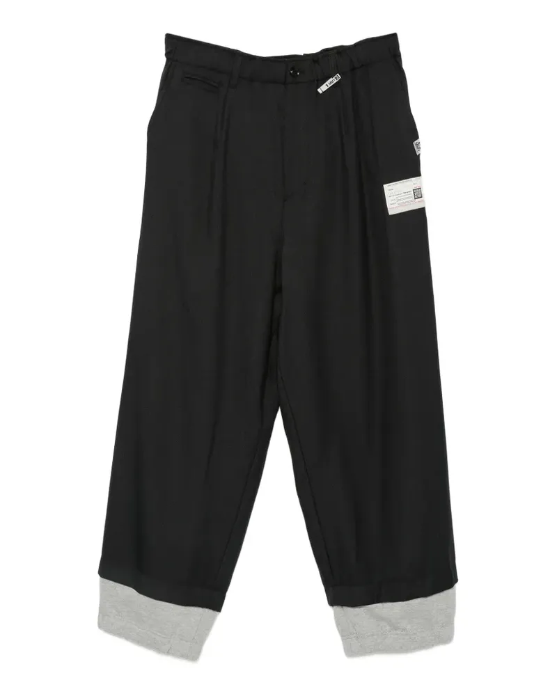 MIHARAYASUHIRO Hose mit Logo-Patch - Schwarz Schwarz