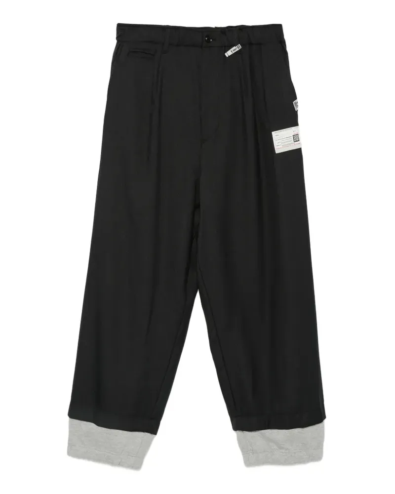 MIHARAYASUHIRO Hose mit Logo-Patch - Schwarz Schwarz