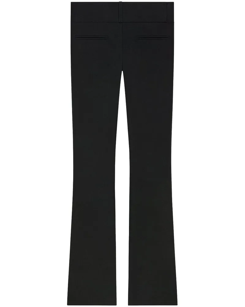 Courrèges Ausgestellte Hose mit Gürtel - Schwarz Schwarz