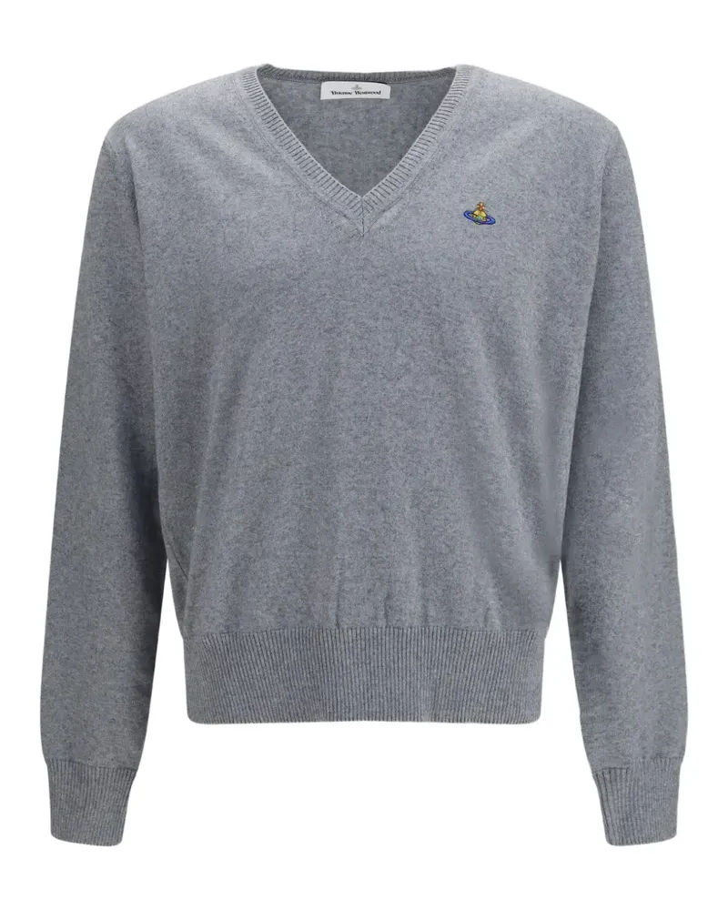Vivienne Westwood Mark Orb-embroidered sweater - Grau Grau