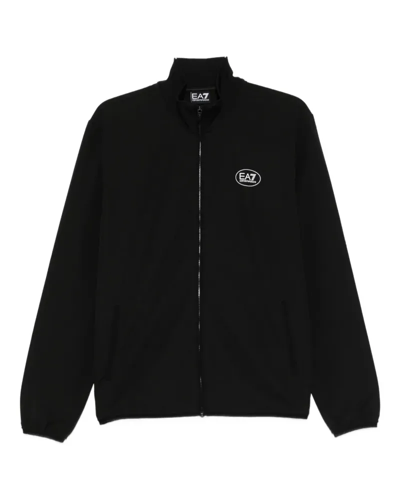 EA7 logo zip sweater - Schwarz Schwarz