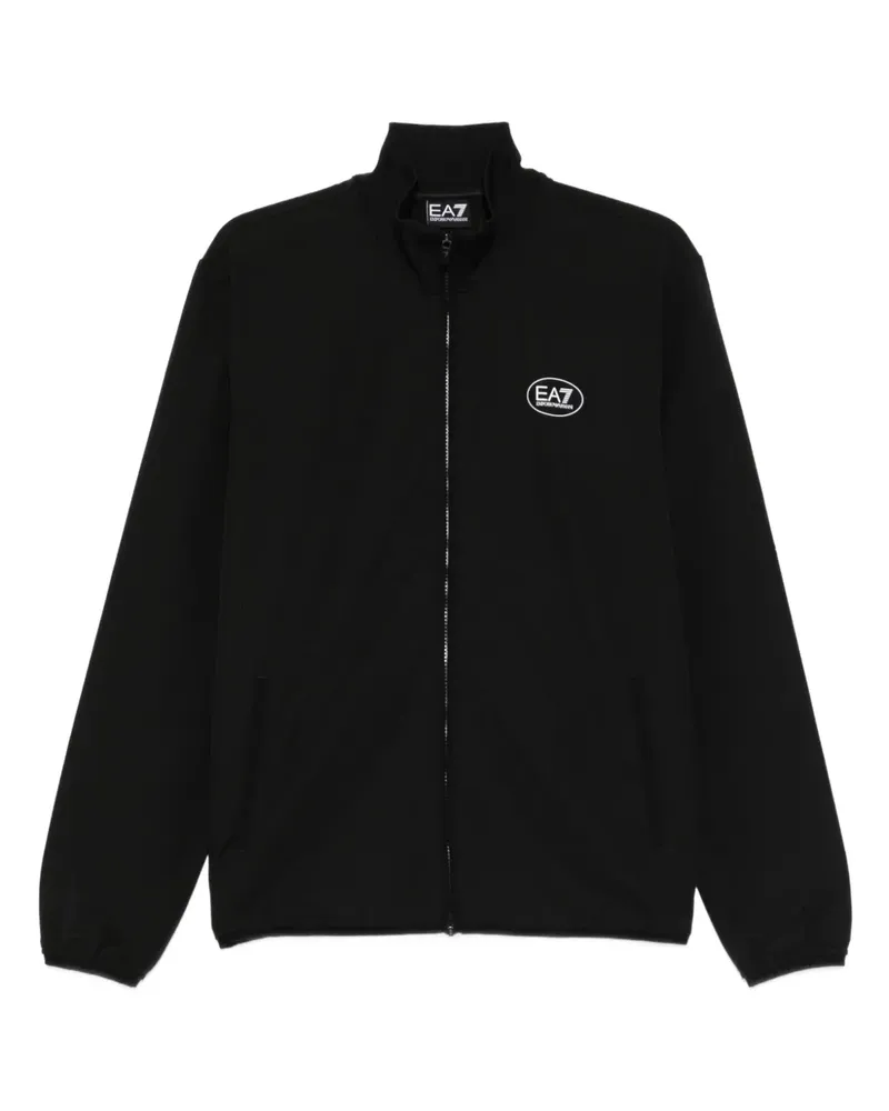 EA7 logo zip sweater - Schwarz Schwarz