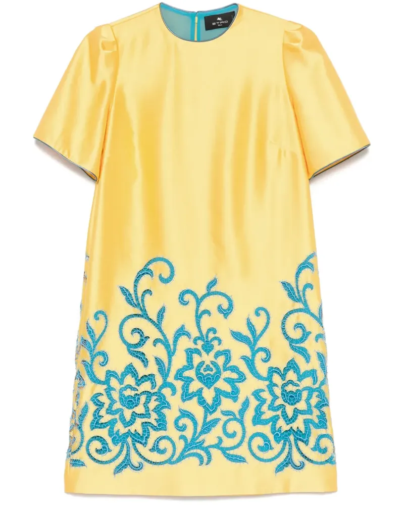 Etro Kleid mit Paisley-Stickerei - Gelb Gelb
