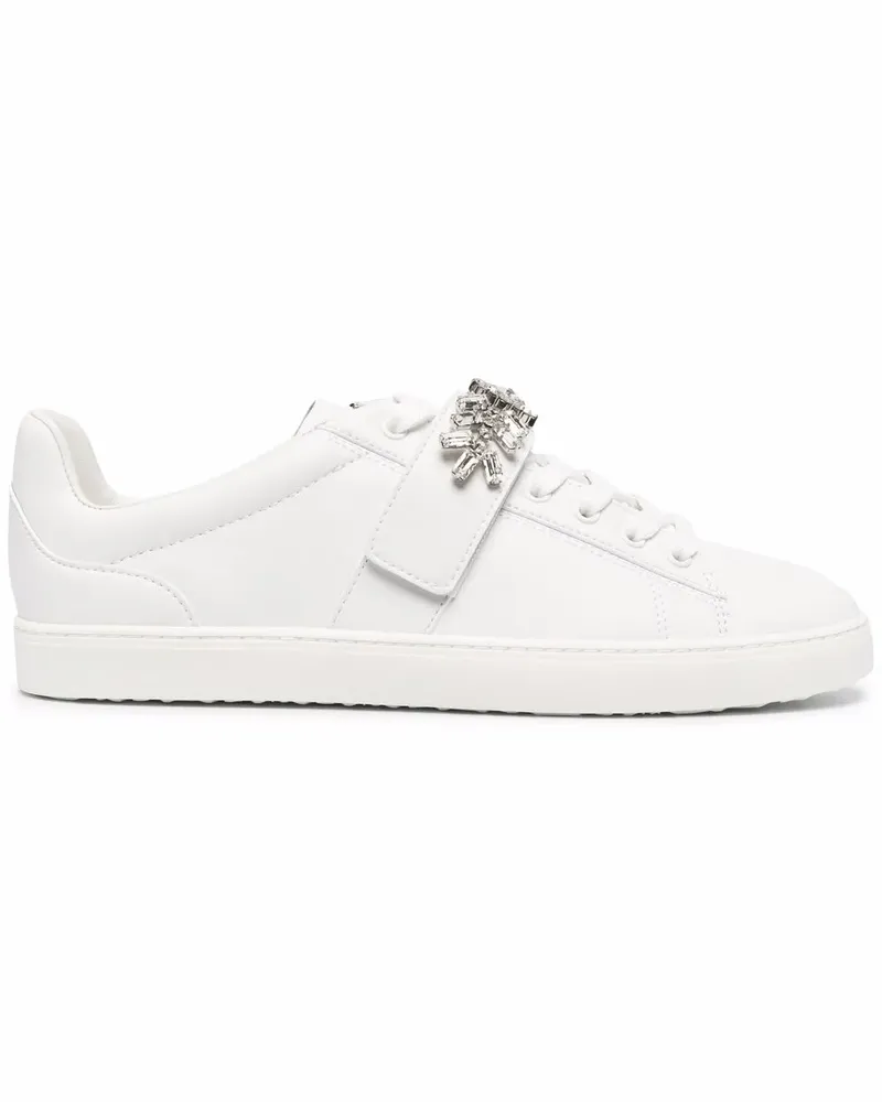 Stuart Weitzman Sneakers mit Kristallen - Weiß Weiß