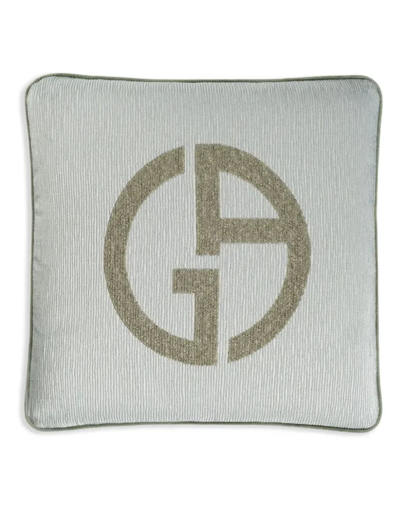ARMANI/CASA Kissen mit Logo-Stickerei - Blau Blau