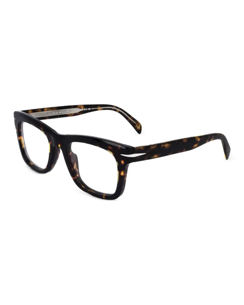 EYEWEAR by DAVID BECKHAM Eckige Brille in Schildpattoptik - Braun Braun