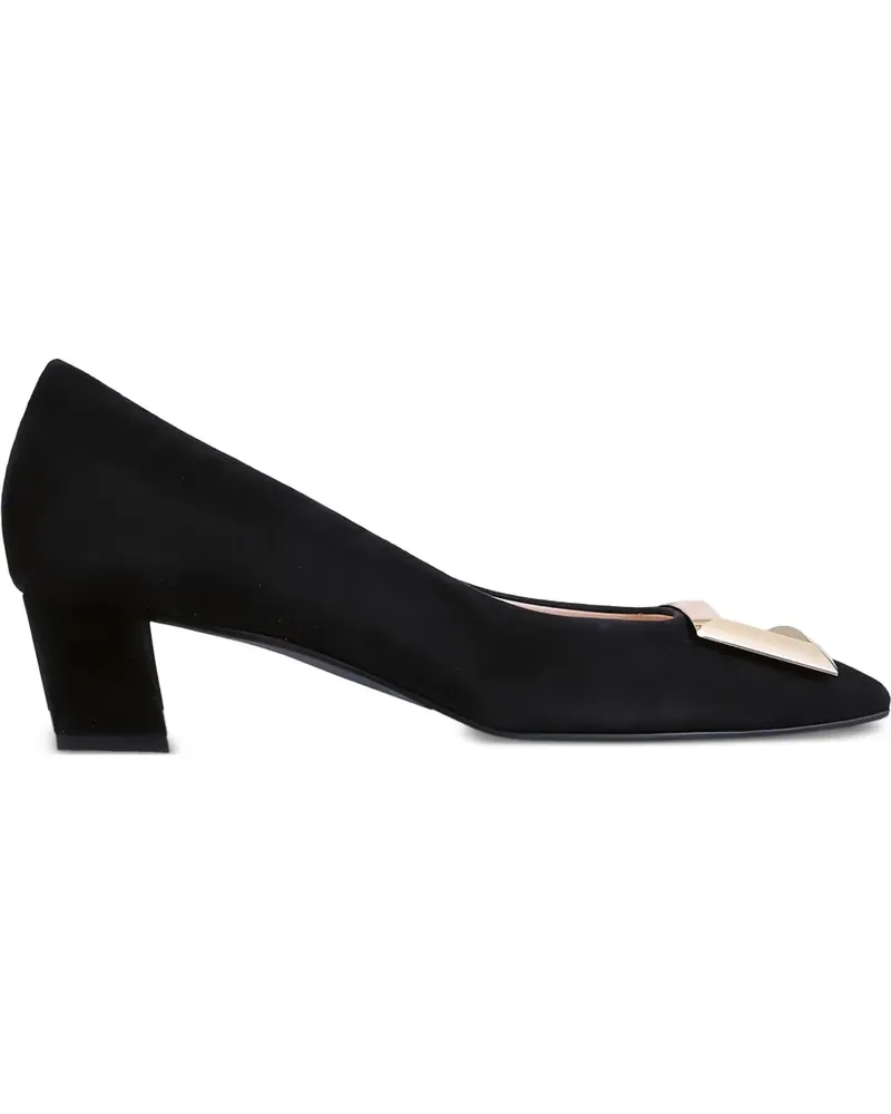 Högl Thilda Wildleder-Pumps mit Blockabsatz - Schwarz Schwarz