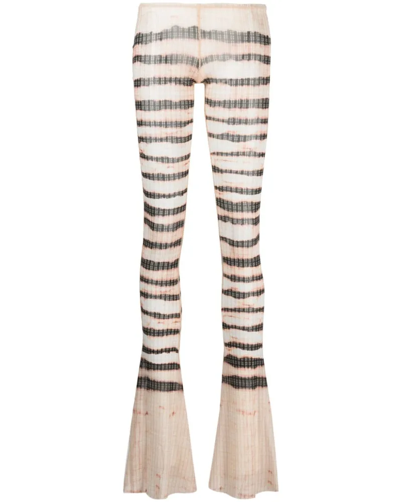 Jean Paul Gaultier Schlaghose mit Batikmuster - Nude Nude