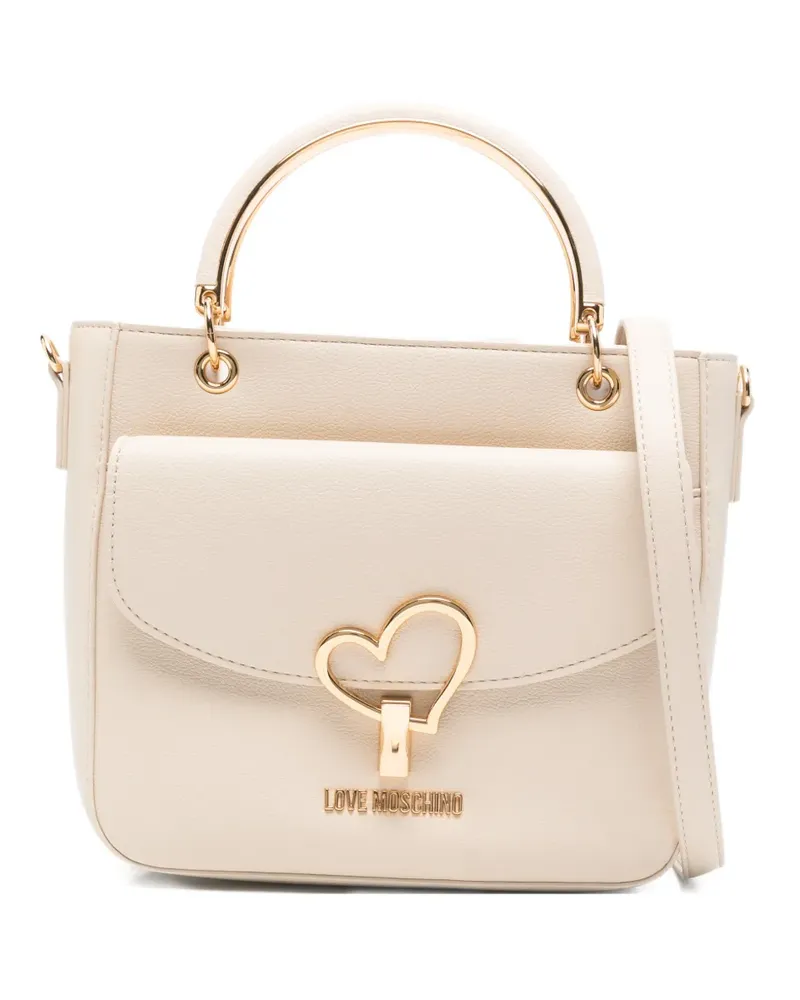 Moschino heart-appliqué mini bag - Nude Nude