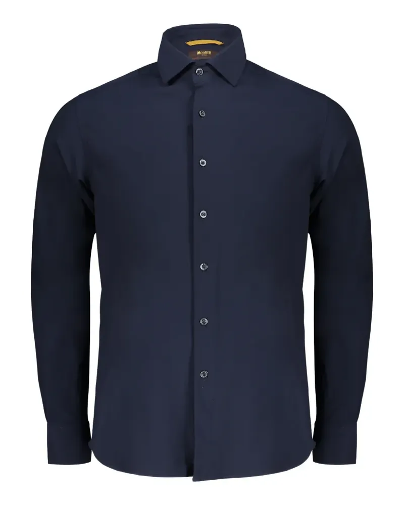 MOORER Sorrento Hemd mit Logo - Blau Blau