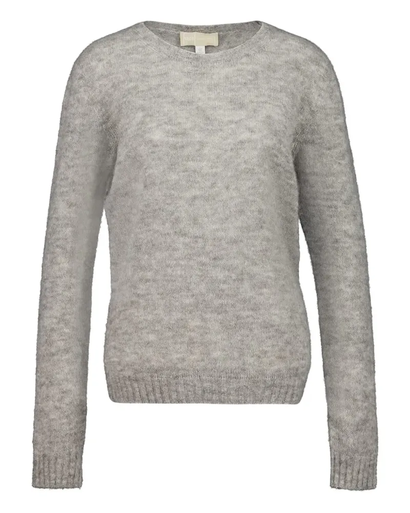 120% Lino Langärmeliger Maglia Pullover - Grau Grau