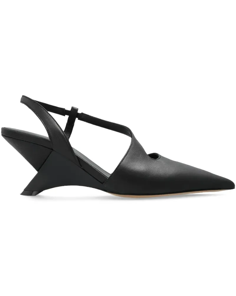 Vic Matié Swan Slingback-Pumps mit Cut-Out - Schwarz Schwarz