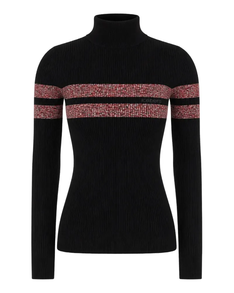 Iceberg Gerippter Strickpullover - Blau Blau