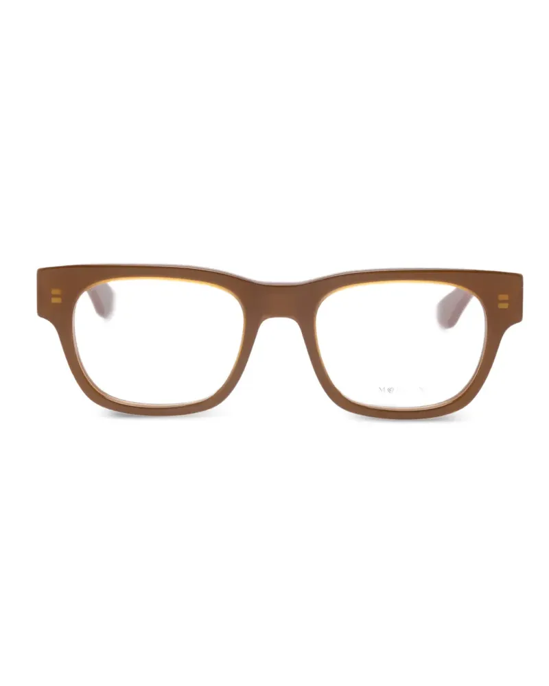 Alexander McQueen Brille mit eckigem Gestell - Braun Braun