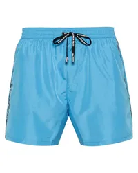 Balmain Badeshorts mit Logo-Print Blau