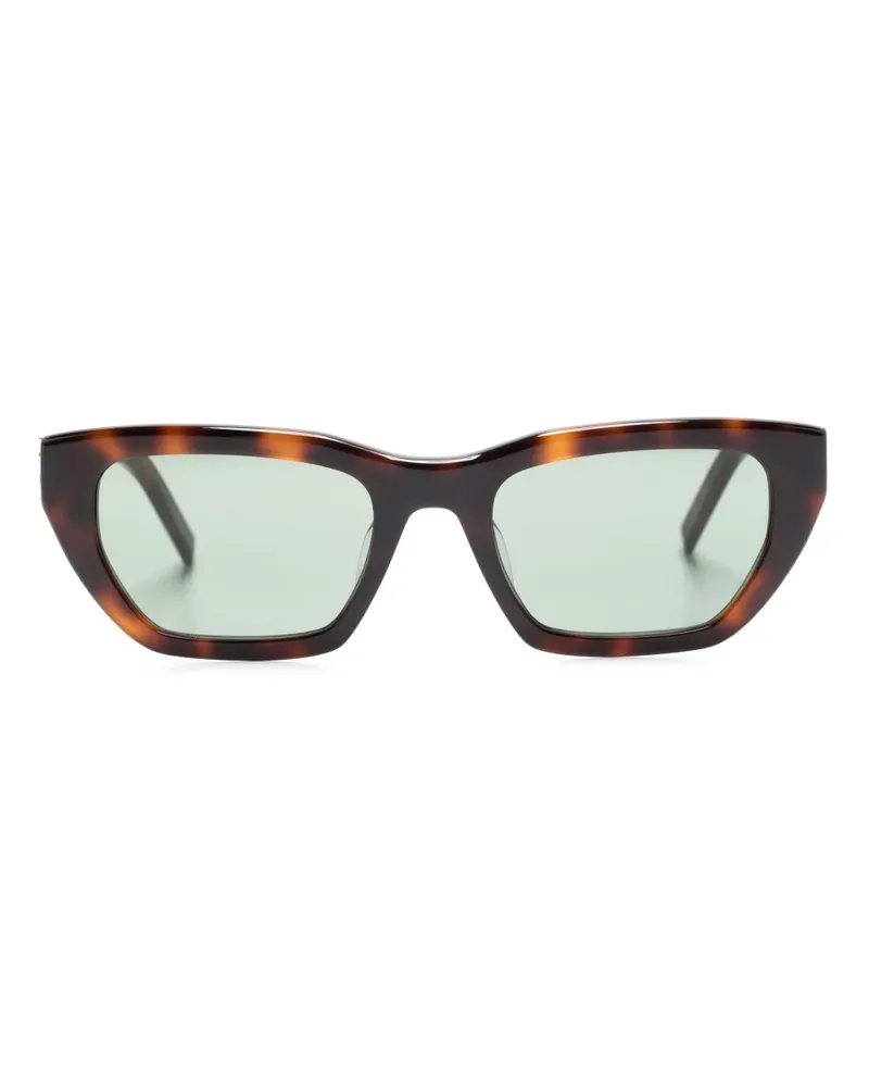Saint Laurent Cat-Eye-Sonnenbrille mit Logo - Braun Braun
