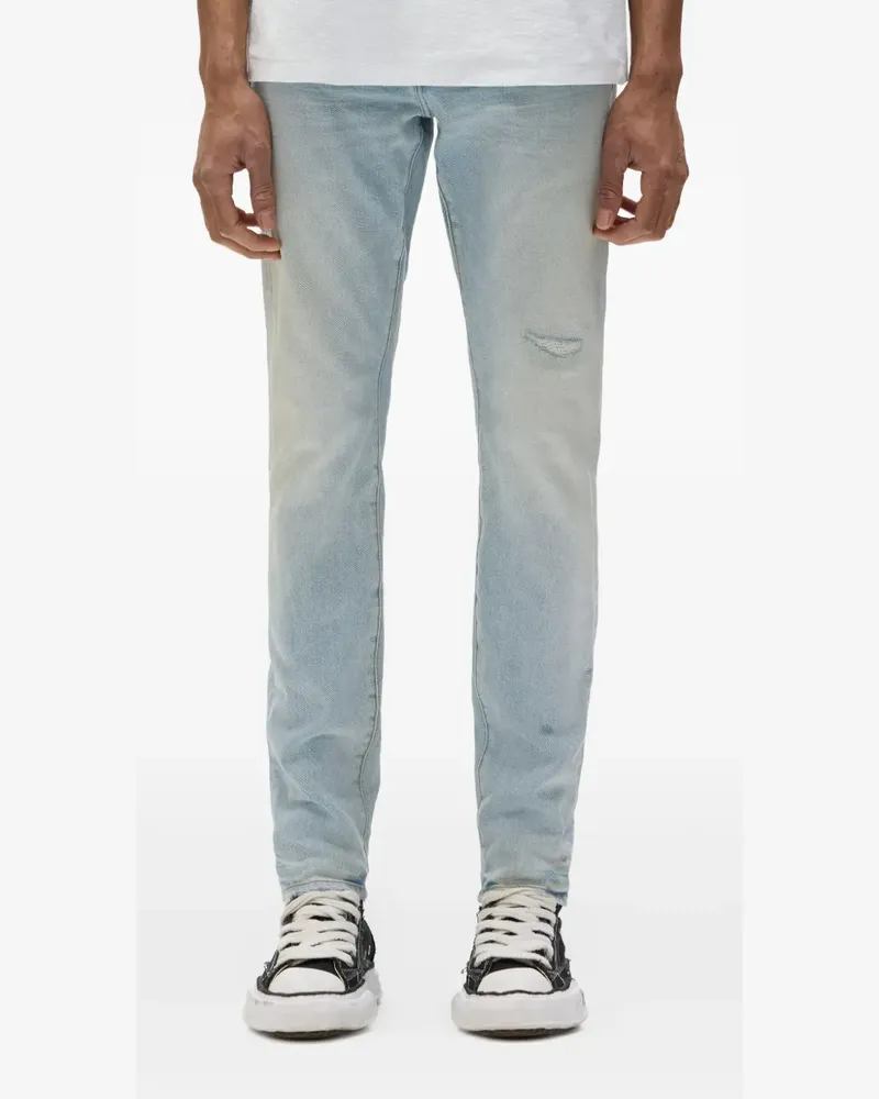 PURPLE BRAND Slim-Fit-Jeans im Distressed-Look - Blau Blau