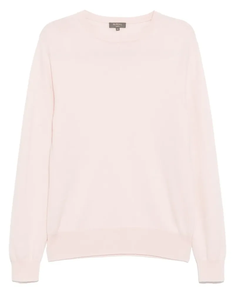 N.Peal Oxford Pullover mit rundem Ausschnitt - Rosa Rosa
