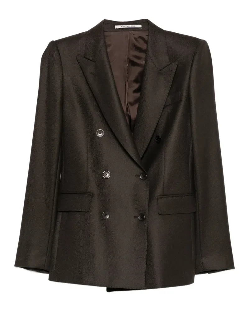 Tagliatore Doppelreihige Jacke mit steigendem Revers - Braun Braun