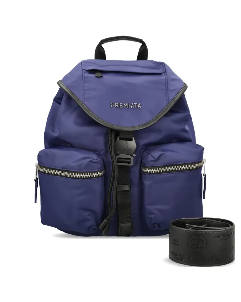 Premiata Lyn leather-trim backpack - Blau Blau