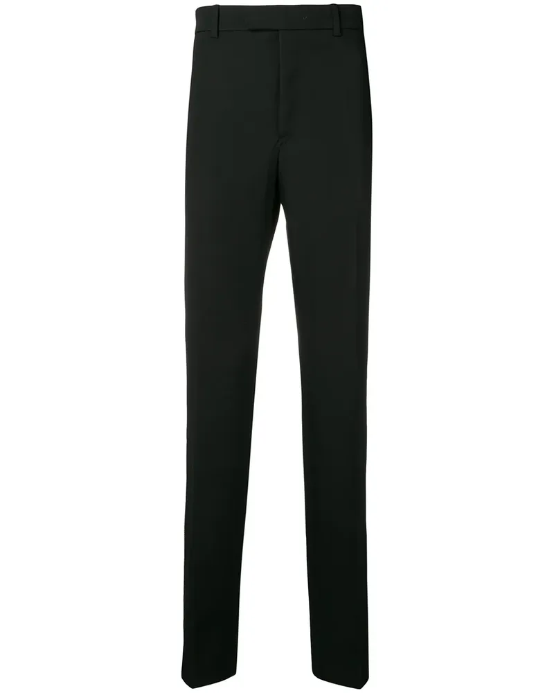 Calvin Klein Klassische Hose mit karierten Besatzstriefen - Schwarz Schwarz