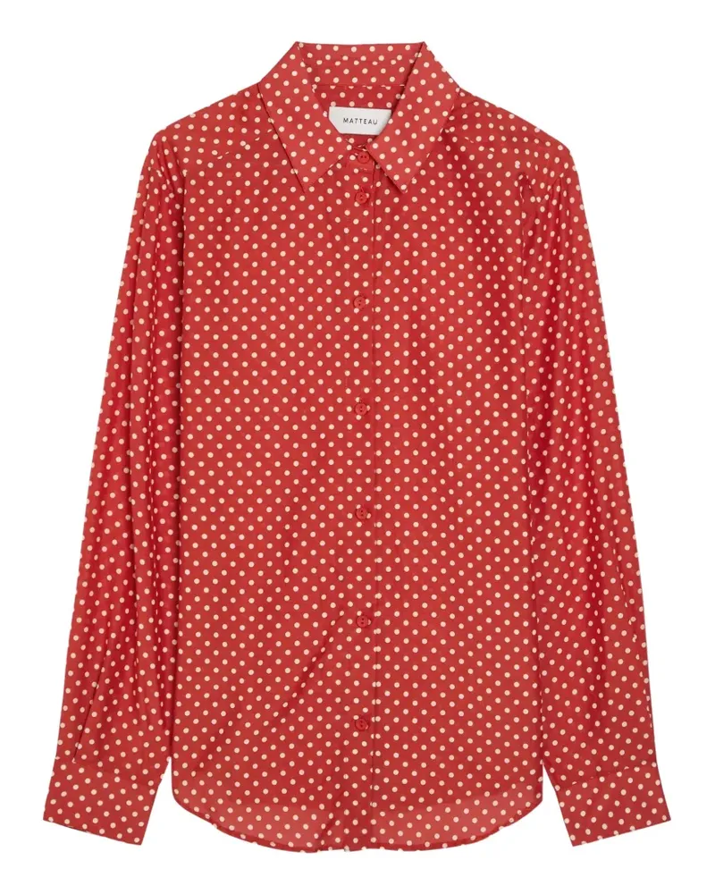 Matteau Hemd mit Polka Dots - Rot Rot