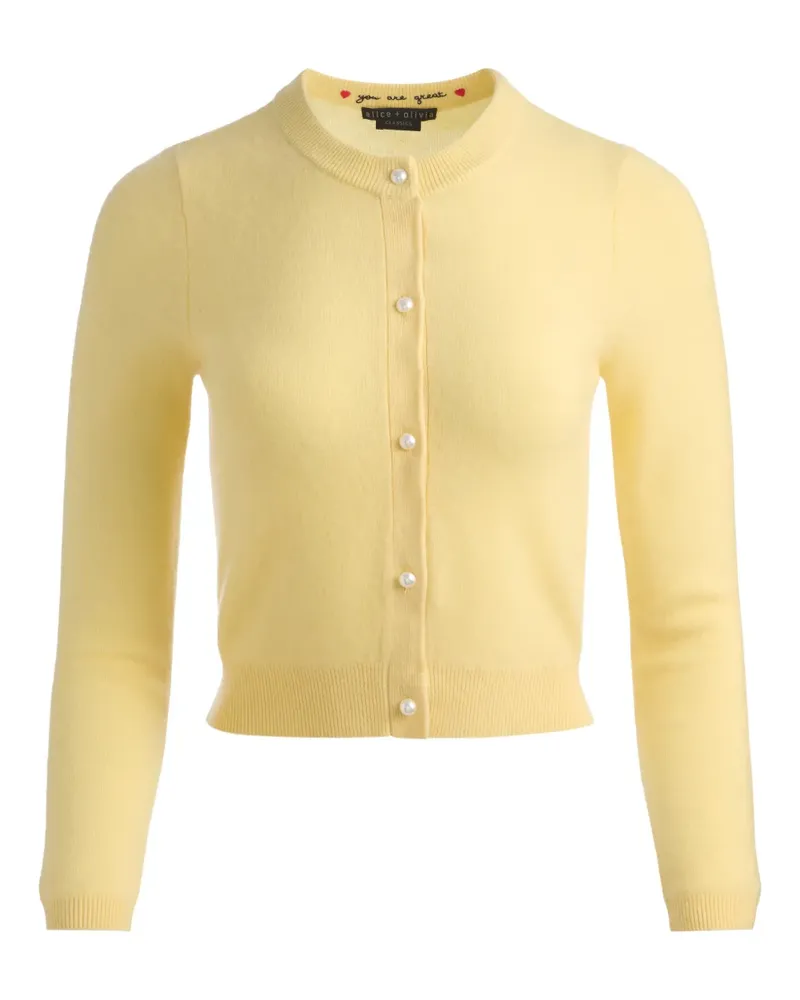 Alice + Olivia Dollie Cardigan - Gelb Gelb