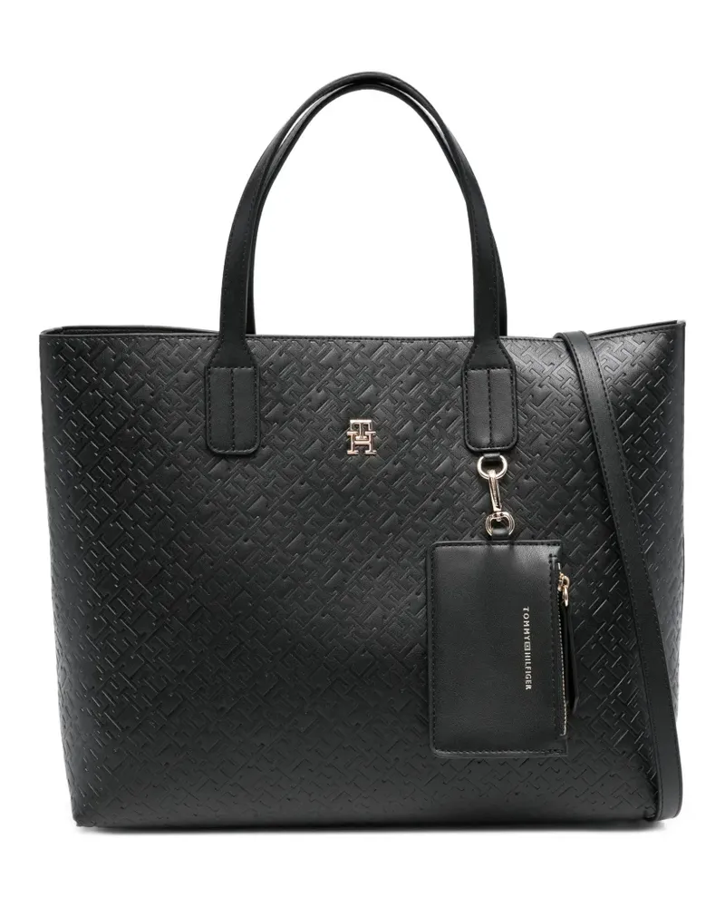 Tommy Hilfiger Icon Satchel-Tote Bag - Schwarz Schwarz