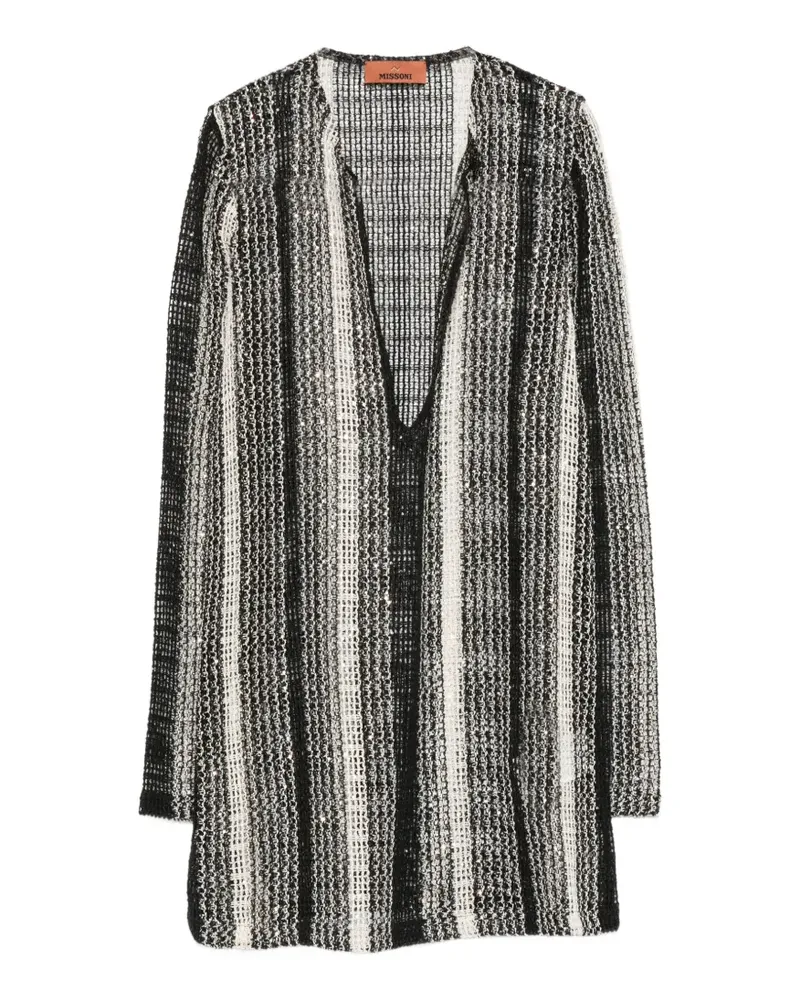 Missoni sequin-embellished striped beach dress - Schwarz Schwarz
