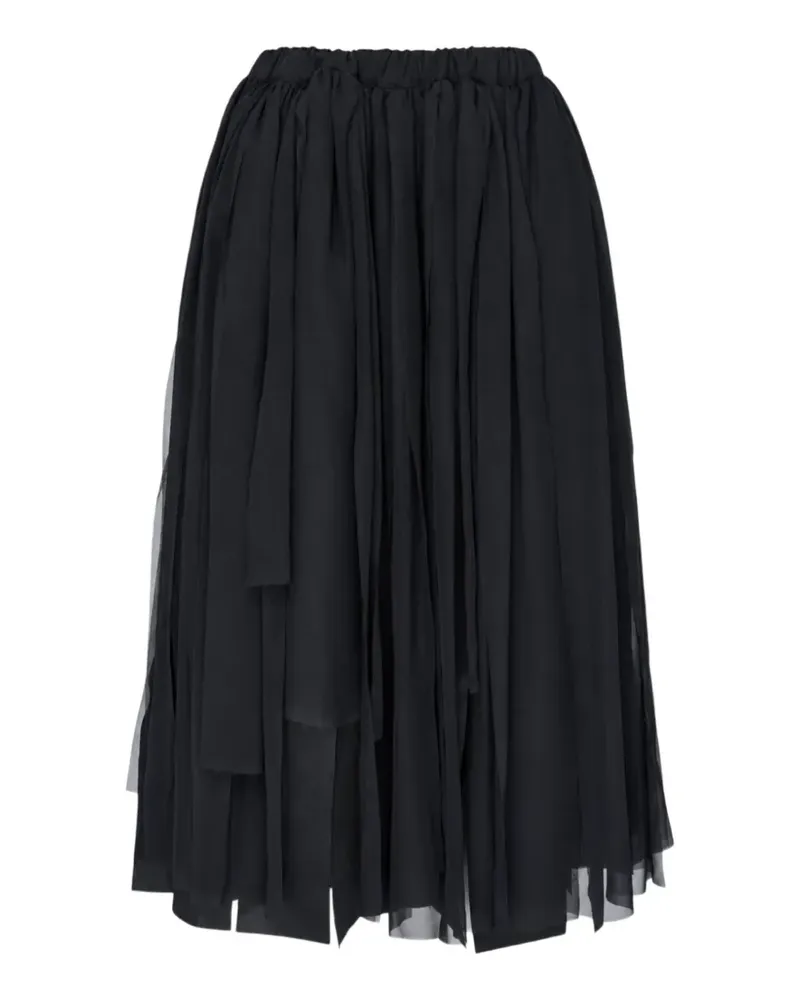 Comme des Garçons layered panelled midi skirt - Schwarz Schwarz