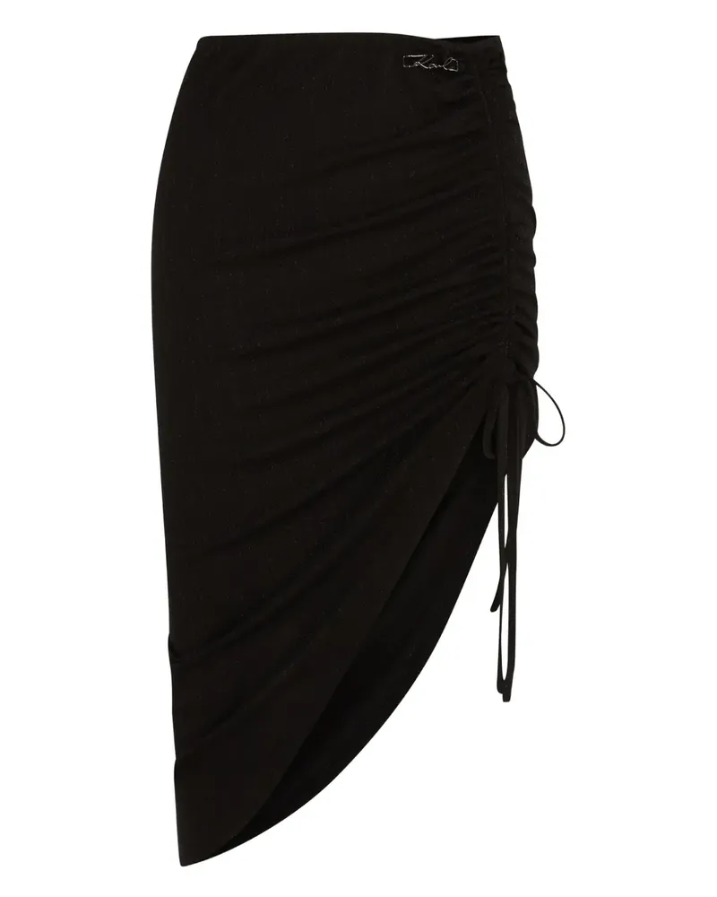 Karl Lagerfeld K/Signature Midirock - Schwarz Schwarz