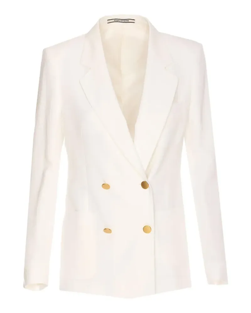 Tagliatore Doppelreihiger Blazer mit fallendem Revers - Weiß Weiß