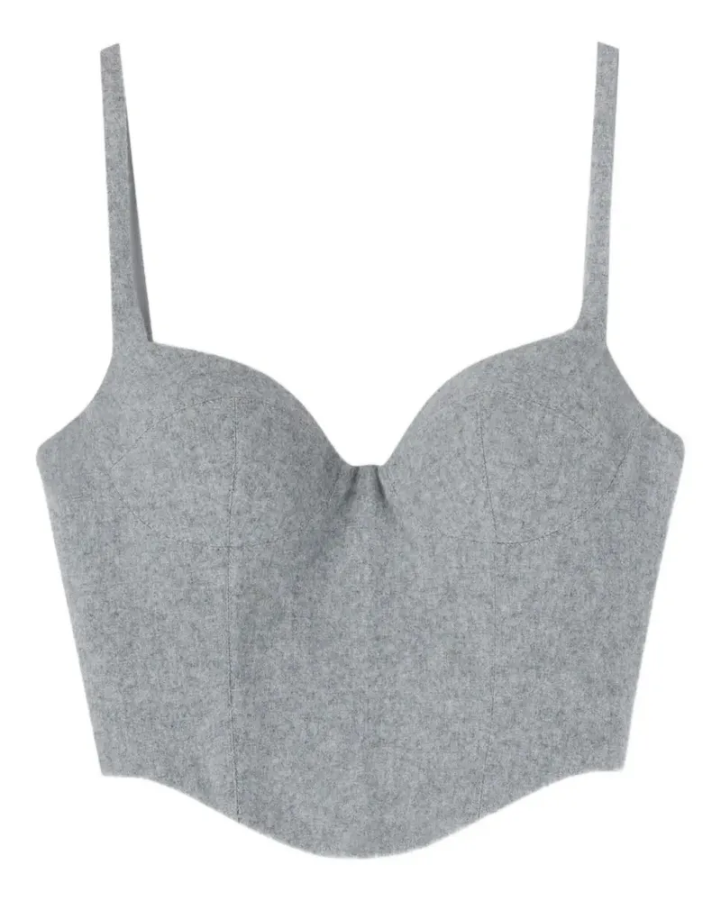 Ermanno Scervino Bustier-Top aus Wolle - Grau Grau
