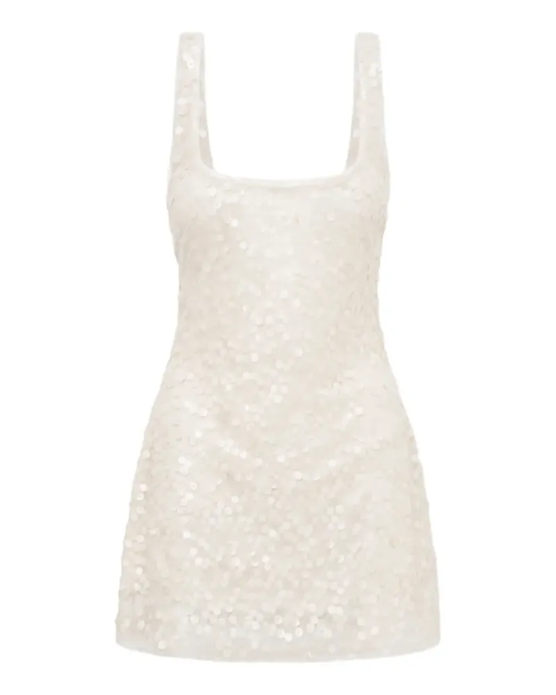 LoveShackFancy sequin scoop neck dress - Nude Nude