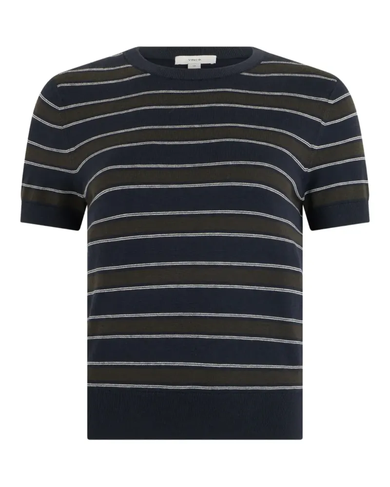 Vince Gestreiftes T-Shirt - Blau Blau