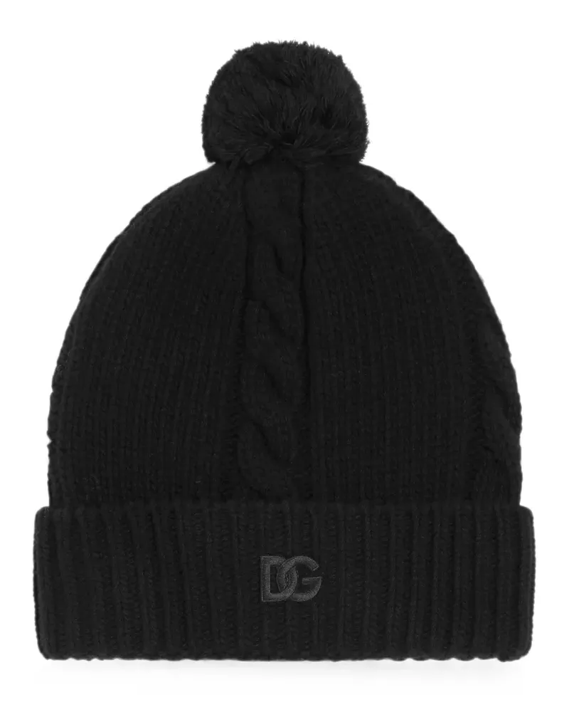 Dolce & Gabbana Gestrickte Mütze - Schwarz Schwarz