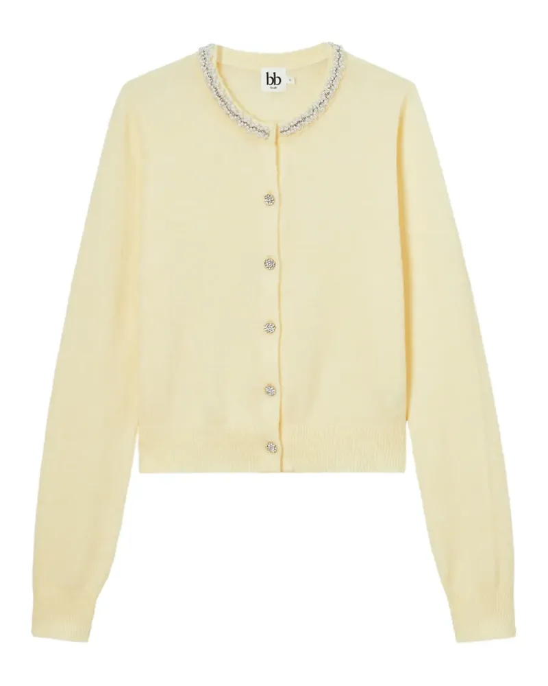 b+ab faux-pearl embellished cardigan - Gelb Gelb