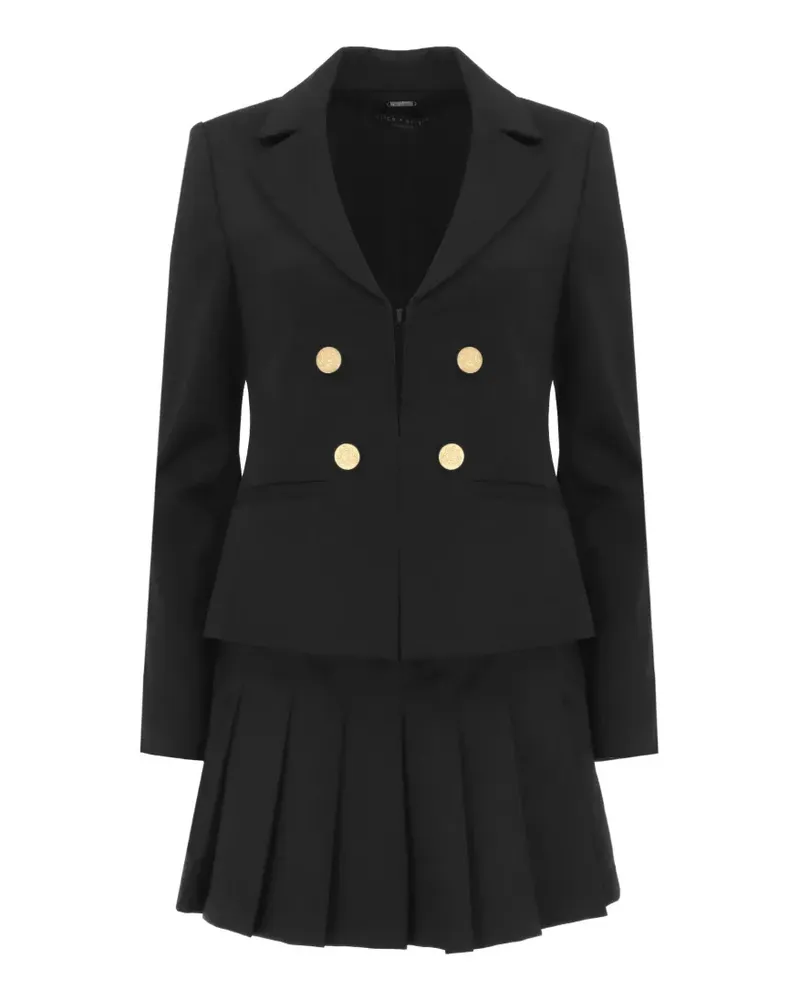 Alice + Olivia blazer pleated mini dress - Schwarz Schwarz