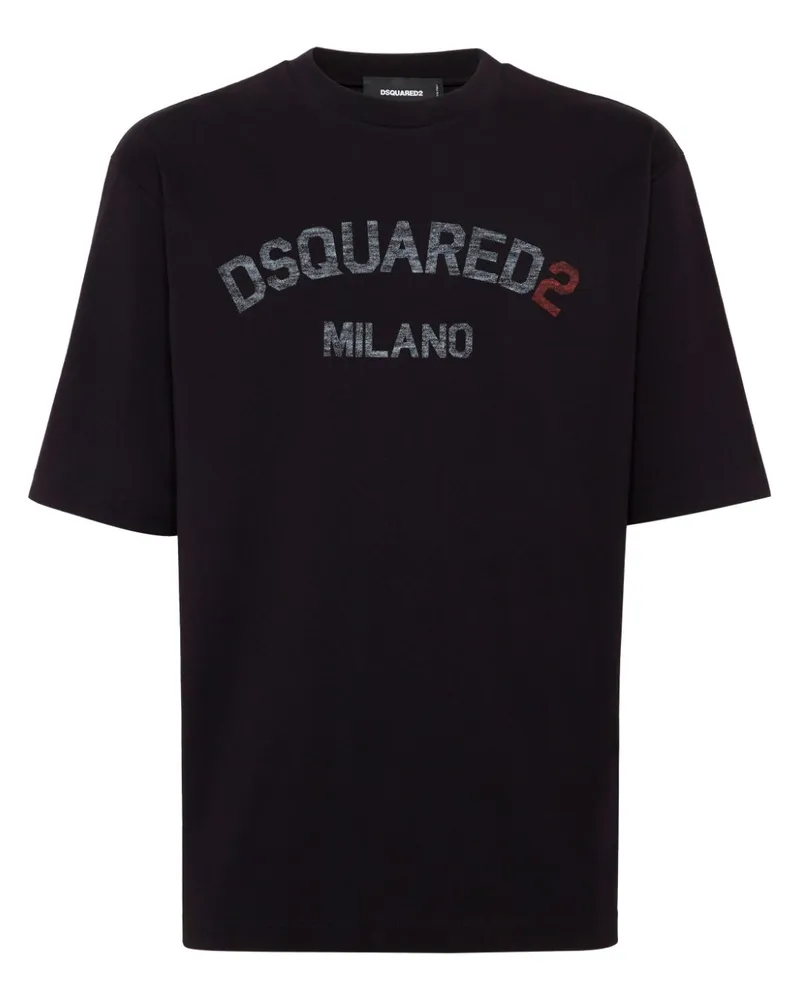 Dsquared2 T-Shirt mit Logo-Print - Schwarz Schwarz