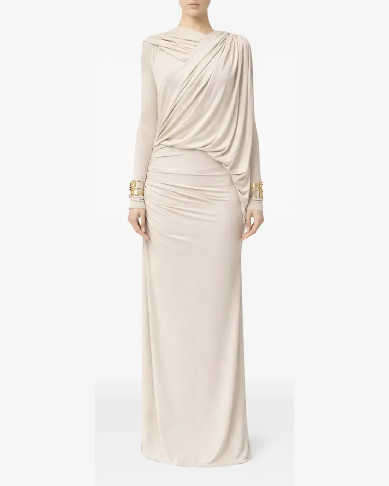 Elisabetta Franchi Maxikleid mit Kapuze - Weiß Weiß