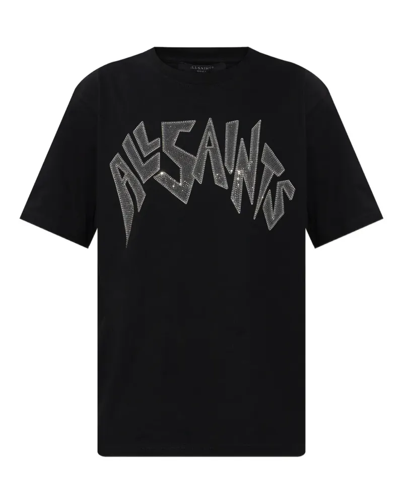 AllSaints T-Shirt mit Logo-Detail - Schwarz Schwarz