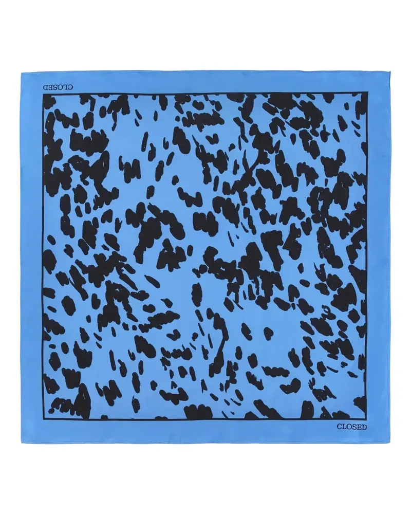 Closed Seidenschal mit abstraktem Animal-Print - Blau Blau