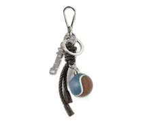 braided charm keyring - Braun