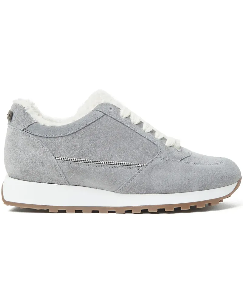 Peserico Sneakers mit Shearling - Grau Grau