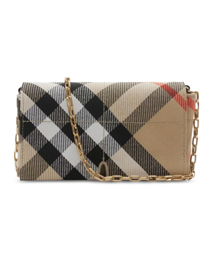Burberry Mini-Tasche mit Karomuster - Nude Nude