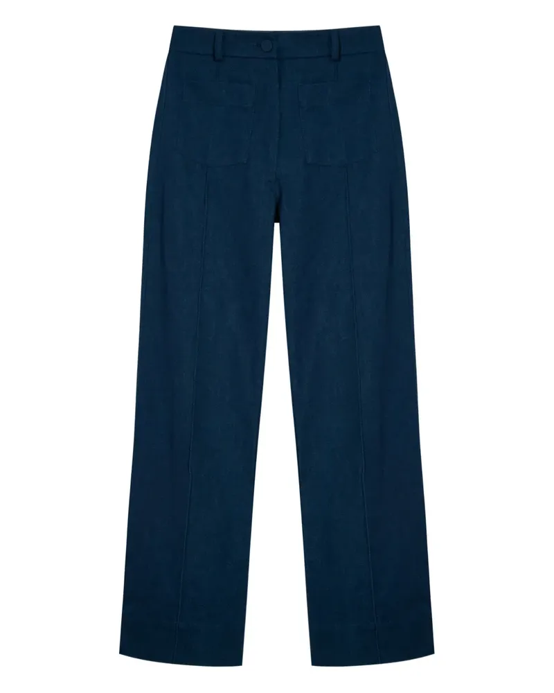 ISOLDA Gerade Hose mit Taschendetail - Blau Blau